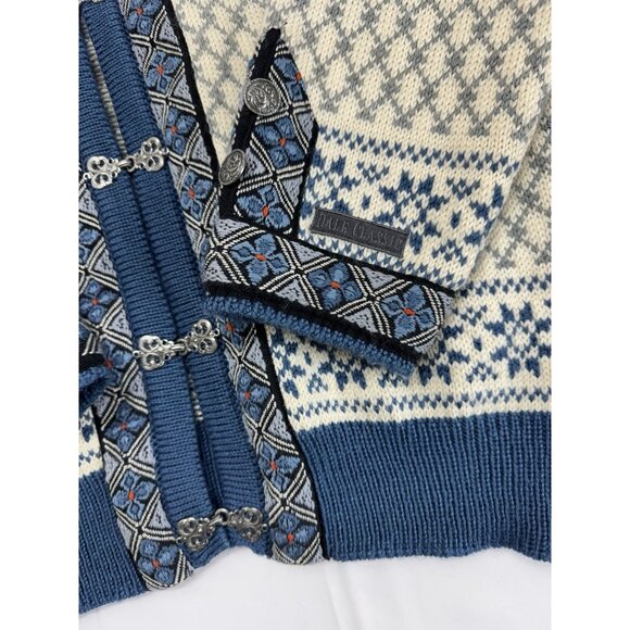 DALE OF NORWAY Cardigan Sweater Womens Large Metal Clasps * FOR REPAIR * READ - Picture 2 of 14